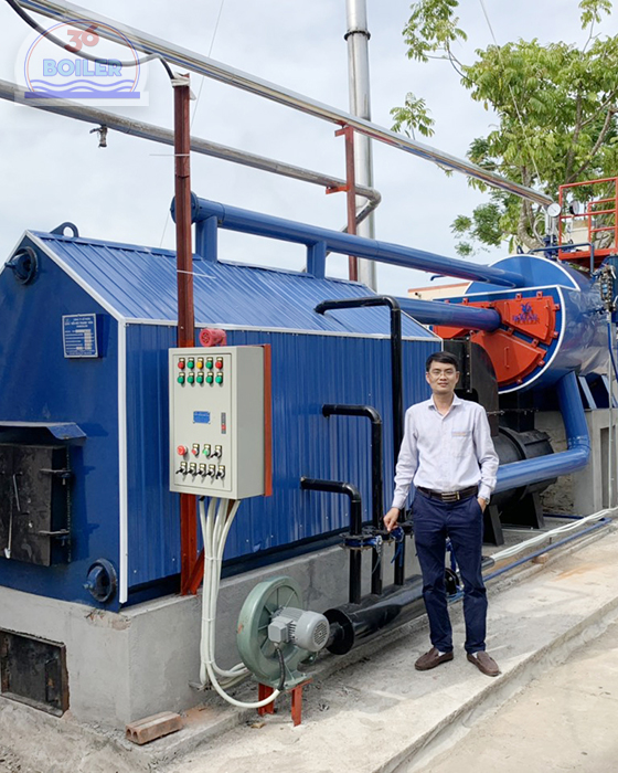 Multi-fuel boiler with a capacity of 750kg/hour